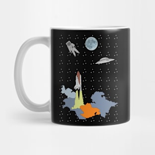 Space shuttle in the galaxy Mug